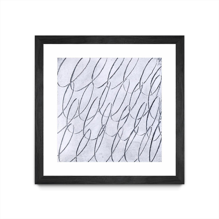 Œuvre d’art murale encadrée noire et mate « Contemplating Style » 36 x 36