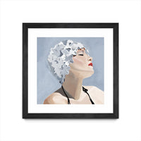 Œuvre d’art murale encadrée noire et mate « Getting My Tan On » 36 x 36