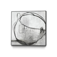 Œuvre d’art murale sur toile encadrée noire « Lucent Sphere » 20 x 20