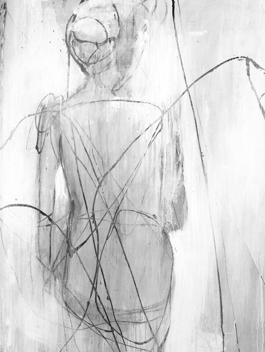 Œuvre d'art murale sur toile encadrée noire « Pondering The Day Ahead Iii » 18 x 24