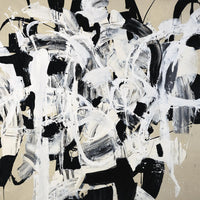 Œuvre d’art murale Giant Art « Talking Out Of Both Sides » 54 x 54