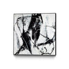 Œuvre d'art murale sur toile encadrée noire « Polar Opposition » 20 x 20