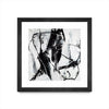 Œuvre d’art murale encadrée noire et mate « Polar Opposition » 30 x 30