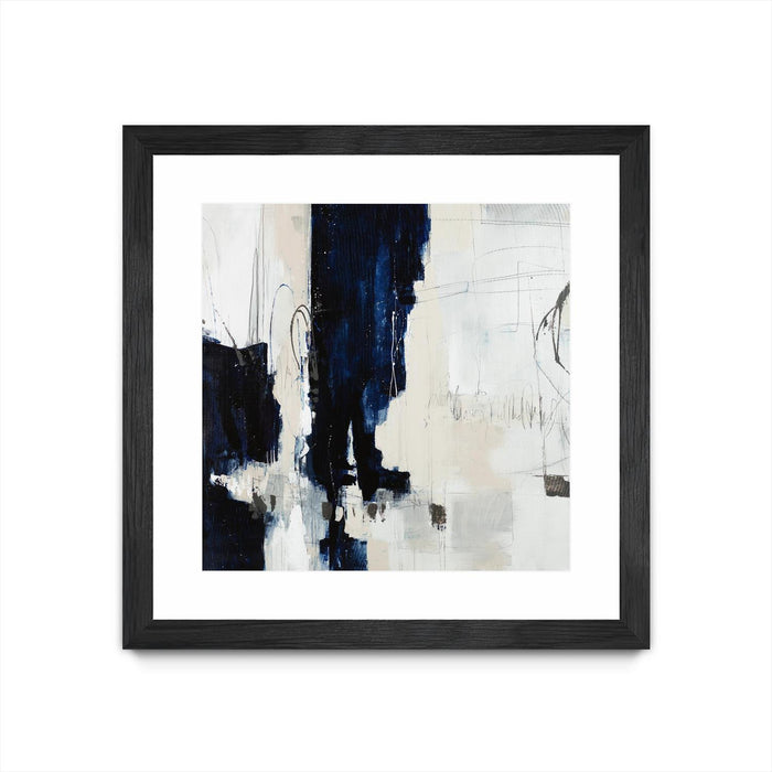 Œuvre d’art murale encadrée noire et mate « Underground Mechanics » 30 x 30