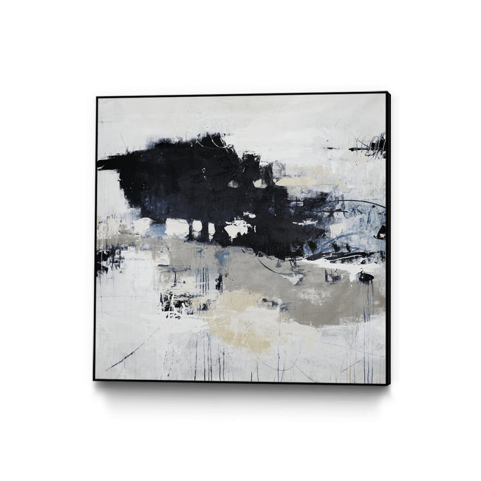 Œuvre d'art murale sur toile encadrée noire « Big Bonanza » 20 x 20