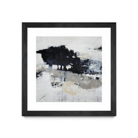 Œuvre d’art murale encadrée noire et mate « Big Bonanza » 36 x 36
