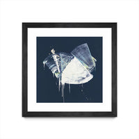 Œuvre d’art murale encadrée noire et mate « Bells In Motion » 36 x 36