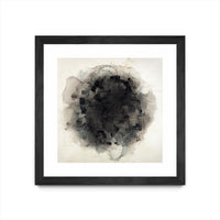Œuvre d’art murale encadrée noire et mate « Positives And Negatives I » 36 x 36