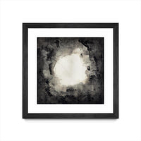 Œuvre d’art murale encadrée noire et mate « Positives And Negatives Ii » 30 x 30