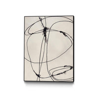 Œuvre d'art murale sur toile encadrée noire « Tangled Ties » 24 x 32