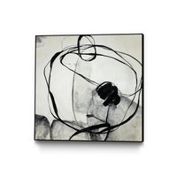 Œuvre d'art murale sur toile encadrée noire « Big Mouth Blabber » 20 x 20