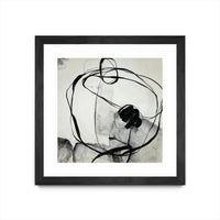 Œuvre d’art murale encadrée noire et mate « Big Mouth Blabber » 30 x 30