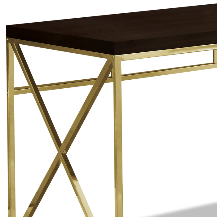 Bureau Emery de 47,25 po - cappuccino et doré