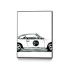 Œuvre d'art murale sur toile encadrée noire « Porsche » 30 x 40