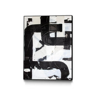 Œuvre d'art murale sur toile encadrée noire « Race Track » 30 x 40