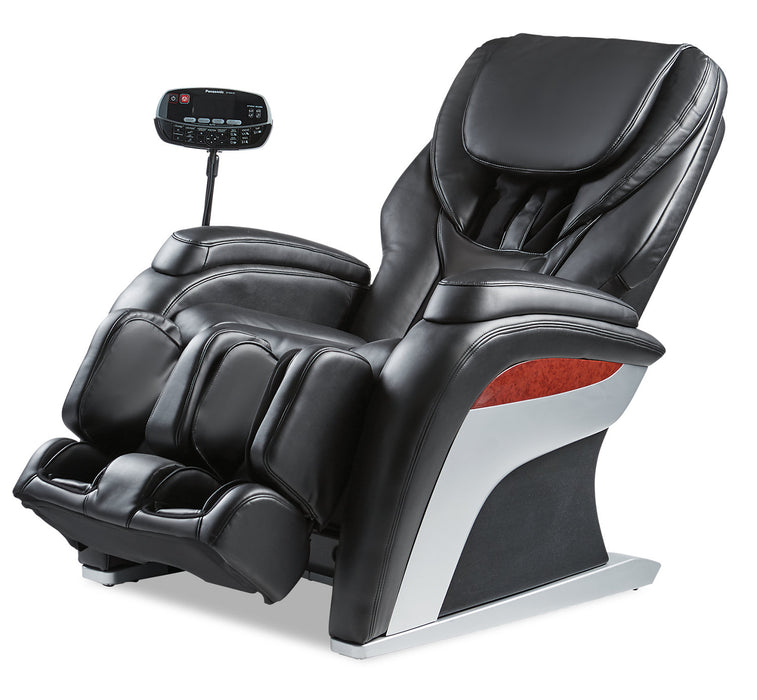 Fauteuil de massage à inclinaison électrique de la collection Urban de Panasonic de 48,1 po en cuir synthétique de qualité supérieure - noir
