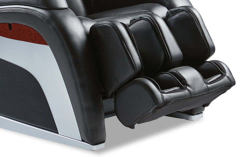 Fauteuil de massage à inclinaison électrique de la collection Urban de Panasonic de 48,1 po en cuir synthétique de qualité supérieure - noir