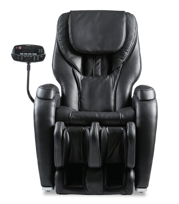 Fauteuil de massage à inclinaison électrique de la collection Urban de Panasonic de 48,1 po en cuir synthétique de qualité supérieure - noir