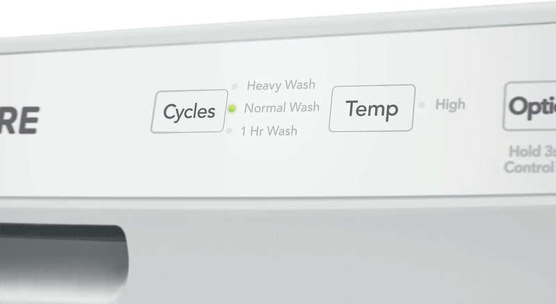 Lave-vaisselle encastré Frigidaire de 24 po et de 55 dBA avec commandes à l'avant - blanc - FFCD2413UW 