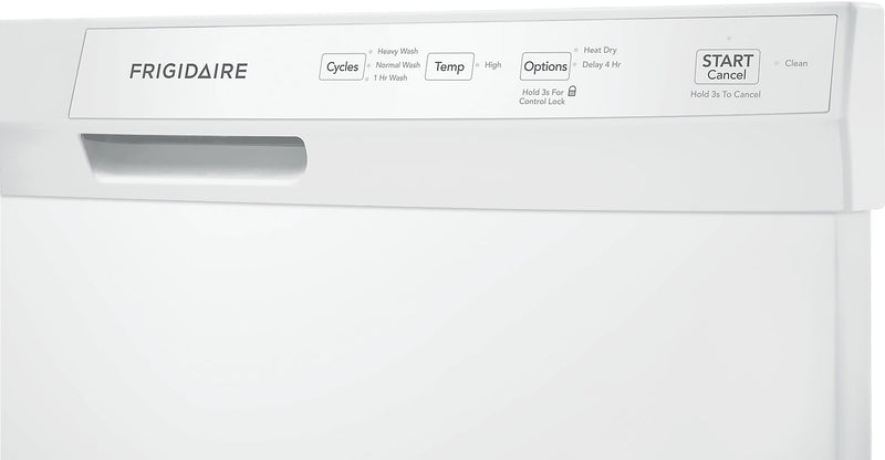 Lave-vaisselle encastré Frigidaire de 24 po et de 55 dBA avec commandes à l'avant - blanc - FFCD2413UW 