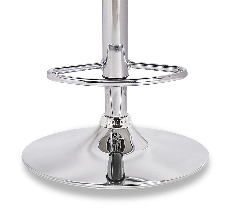 Tabouret bar Finn en tissu de cuir végétalien et en métal avec siège pivotant et réglable - gris