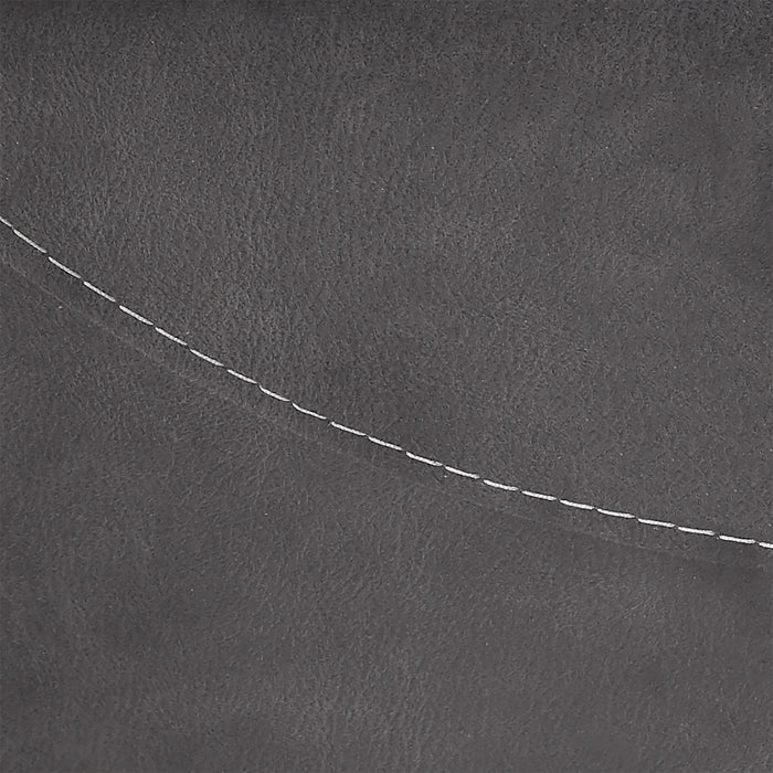 Sofa sectionnel à inclinaison électrique Floy 6 pièces en suédine avec appuie-têtes électriques, console de rangement et port USB - gris