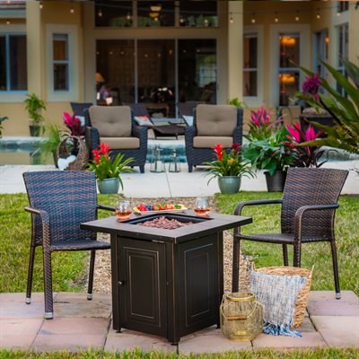 Foyer-table à gaz propane Vanderbilt de Endless Summer de 28 po