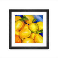 Œuvre d’art murale encadrée noire et mate « Zest For Life » 36 x 36