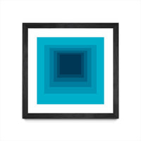 Œuvre d’art murale encadrée noire et mate « After Josef D » 30 x 30