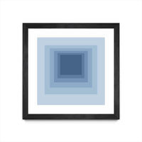 Œuvre d’art murale encadrée noire et mate « After Josef J » 30 x 30