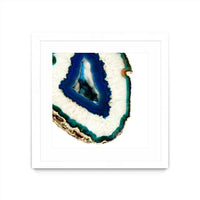 Œuvre d’art murale encadrée blanche et mate « Mediterranean Agate A » 36 x 36