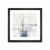 Œuvre d’art murale encadrée noire et mate « Chalk Doodles G » 30 x 30