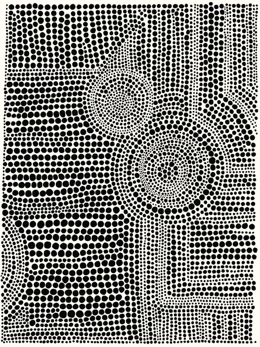 Œuvre d’art murale Giant Art « Clustered Dots A » 72 x 54