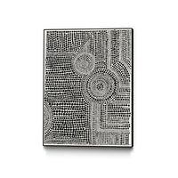 Œuvre d'art murale sur toile encadrée noire « Clustered Dots A » 18 x 24