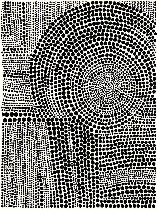 Œuvre d’art murale Giant Art « Clustered Dots B » 72 x 54