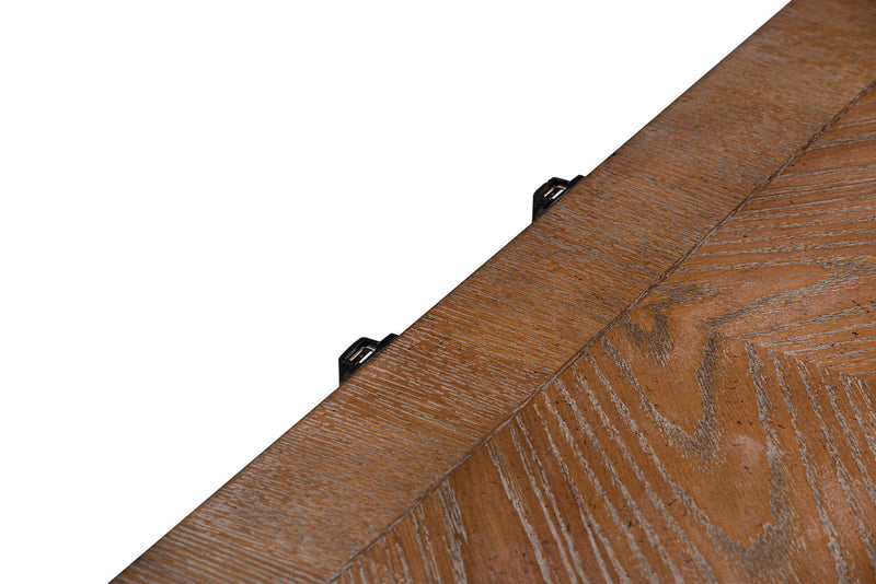 Table de nuit Grace de 28 po (L) x 28 po (H) à 2 tiroirs avec ports USB intégrés - blanc antique