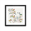Œuvre d’art murale encadrée noire et mate « Rainbow Vines With Berries » 30 x 30