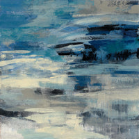 Œuvre d’art murale Giant Art « Indigo Wave » 72 x 72