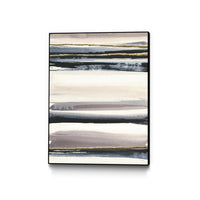 Œuvre d’art murale sur toile encadrée noire « Gilded Grey Iii » 24 x 32
