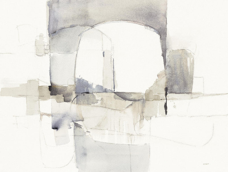 Œuvre d’art murale Giant Art « Improvisation I Gray » 72 x 54