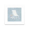 Œuvre d’art murale encadrée blanche et mate « Serene Seaside Iii » 30 x 30