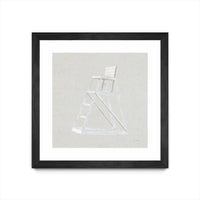 Œuvre d’art murale encadrée noire et mate « Serene Seaside Ii Tan » 36 x 36