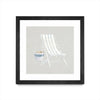 Œuvre d’art murale encadrée noire et mate « Serene Seaside Iii Tan » 36 x 36