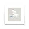 Œuvre d’art murale encadrée blanche et mate « Serene Seaside Iii Tan » 36 x 36