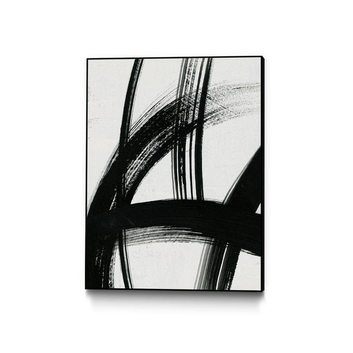 Œuvre d'art murale sur toile encadrée noire « Spontaneous Ii » 24 x 32