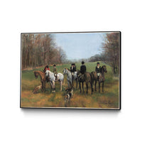 Œuvre d'art murale sur toile encadrée noire « Morning In Millbrook » 24 x 18