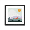 Œuvre d’art murale encadrée noire et mate « Mountainous I » 36 x 36
