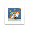 Œuvre d’art murale encadrée blanche et mate « Peach And White Bouquet » 30 x 30