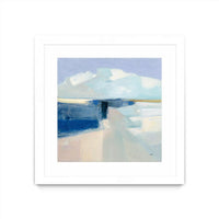 Œuvre d’art murale encadrée blanche et mate « Sand And Sky » 36 x 36