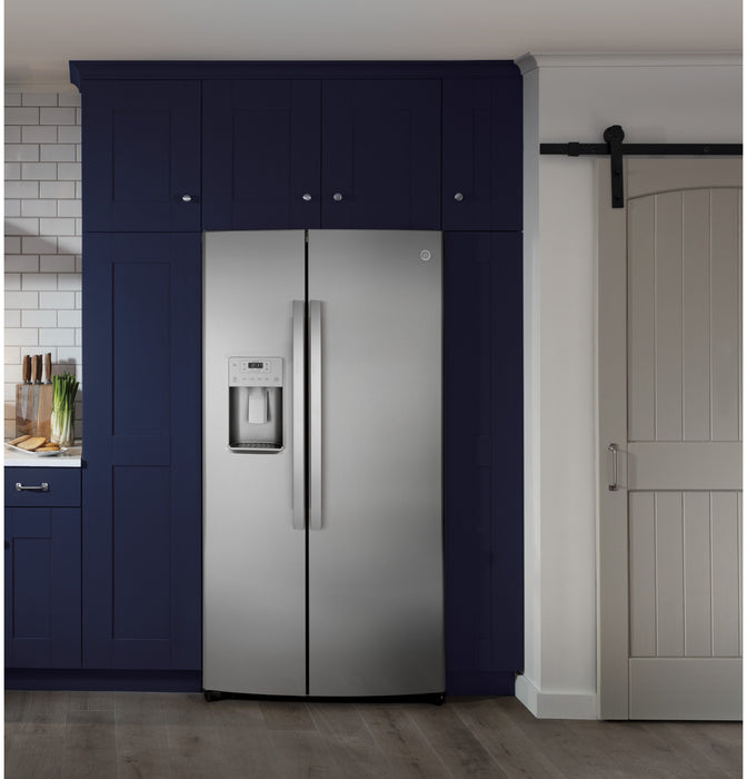 Réfrigérateur GE de 21,8 pi³ et de 36 po à compartiments juxtaposés - acier inoxydable - GZS22IYNFS